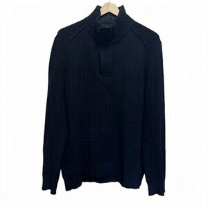 Ted Baker London Black Lambswool Cashmere Pullover Sweater Size 5 = XL